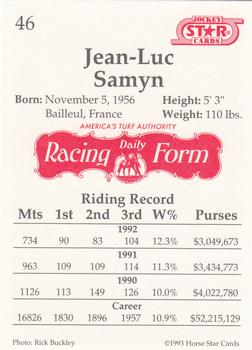 1993 Jockey Star #46 Jean-Luc Samyn Back